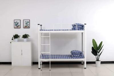 Strong L2000mm Double Steel Bunk Bed Light Grey School Adult