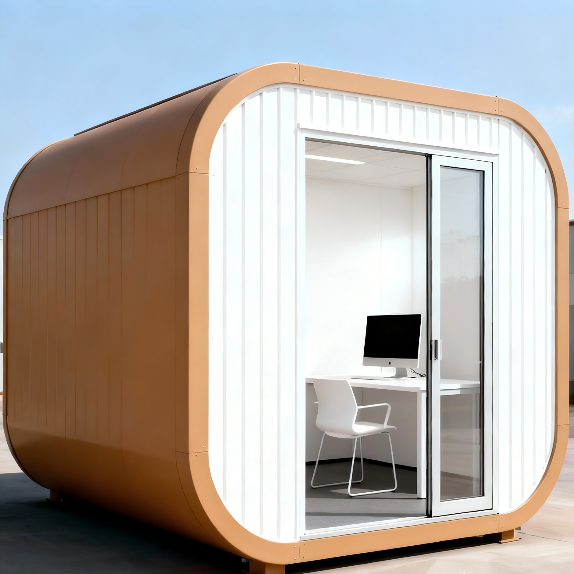 Factory Shipped Movable Modular Prefab Tiny Office Outdoor Office Pod Prefabricated Apple Cabin Office Pods