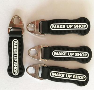 Hot Sale Backpack Bag 3d Soft PVC Zipper Puller / Zipper Pendant For MAKE UP SHOP Accessories