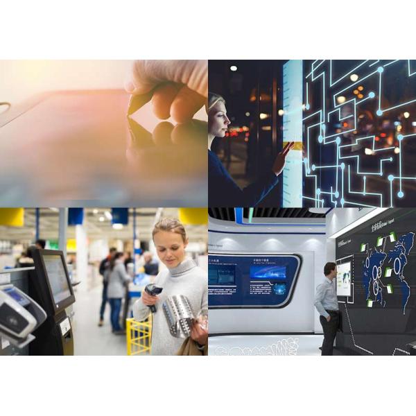 18.5 Inch Interactive Touch Screen Monitor Scratch Resistant 250cd/M2 Brightness