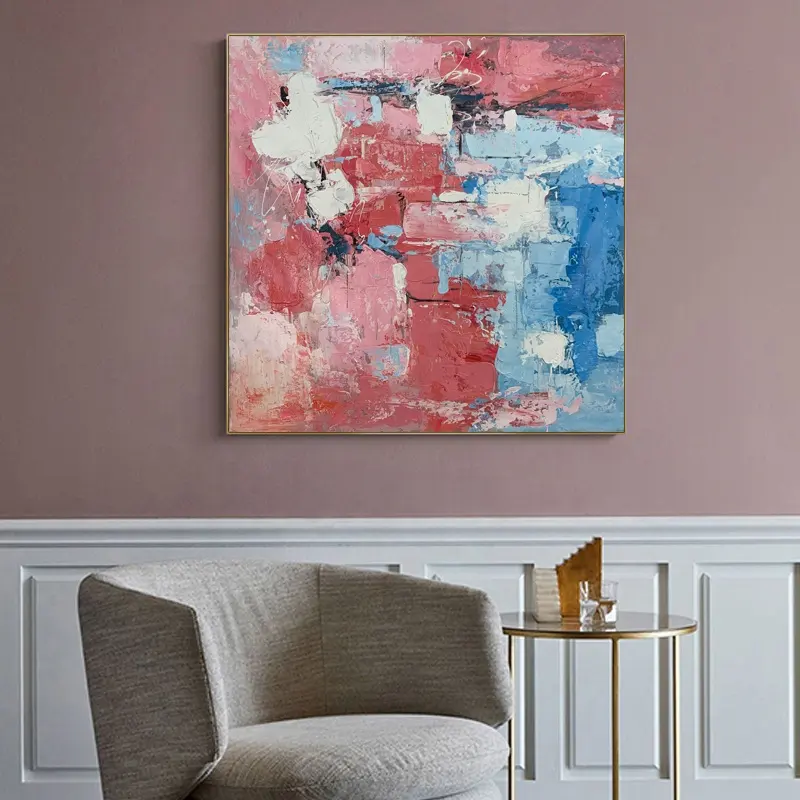 OEM Home Decor Wall Art Hand Painted Canvas Oil Painting Abstract Colorful Modern