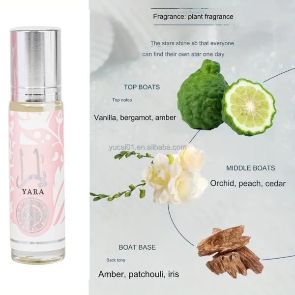 10ML Lattafa YARA Eau de Toilette Roll-on Perfume for Women Travel Parfum Lotion