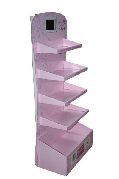 Customized Cardboard Floor Displays Digital Printing For Retail Stores Supermarkets