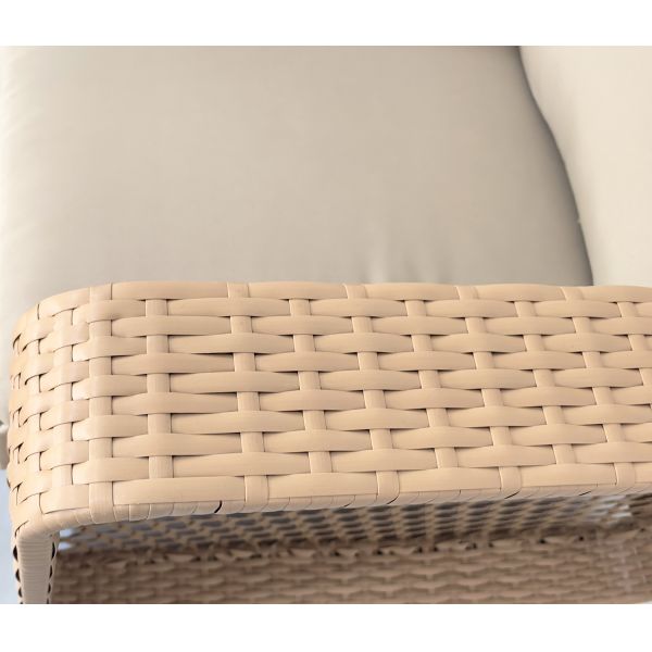 Factory New Style Set of 4 Garland Weaving Rattan Wicker Garden Leisure Conversation Coffee Table Sofa Set