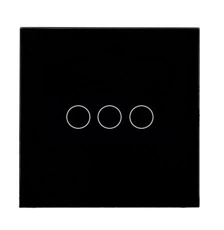 EU/UK Standard Remote Control Switches 1 gang Crystal Glass Switch Panel,Remote Wall Touch Switch+LED Indicator