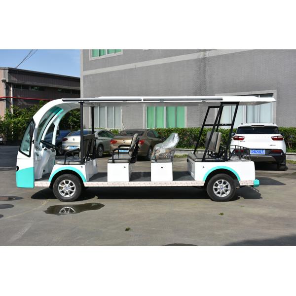 4 Wheel Electric Sightseeing Car , 11 Seats Electric Passenger Vehicle With Sun Curtain