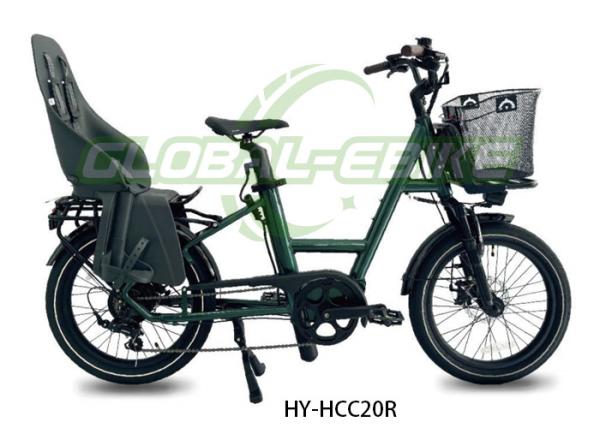 Verde escuro Cama de assento pessoas carregando 350W motor de carga de energia bicicleta elétrica