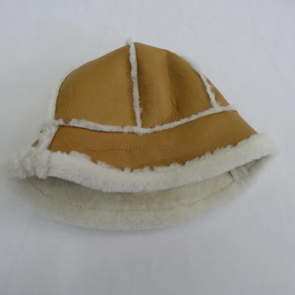Hot sale Plain Pattern Shearling leather Hat the couple sheepskin hat