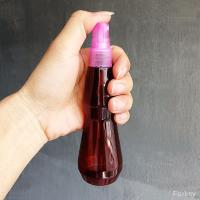 Cono ámbar 100 ml Botella de pulverización de plástico Mini cintura delgada 3OZ Forma S Impresa