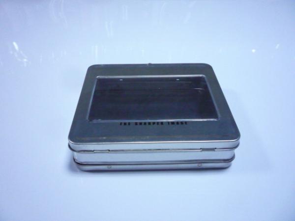 Plain Clear Window Metal Tin Boxes Food / Fruit / Lunch With Lid