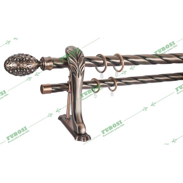 High Quality Double Curtain Rod/ Shower Curtain Rod Finials