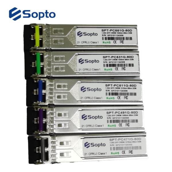 FTTH SFP Ethernet Optical Transceiver CWDM 1.25G 80km LC Interface