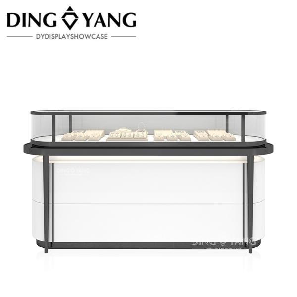 High End Wood Glass Jewelry Display Case Lighting, Showcases Factory Manufacturer, High Quality With Affordable Price