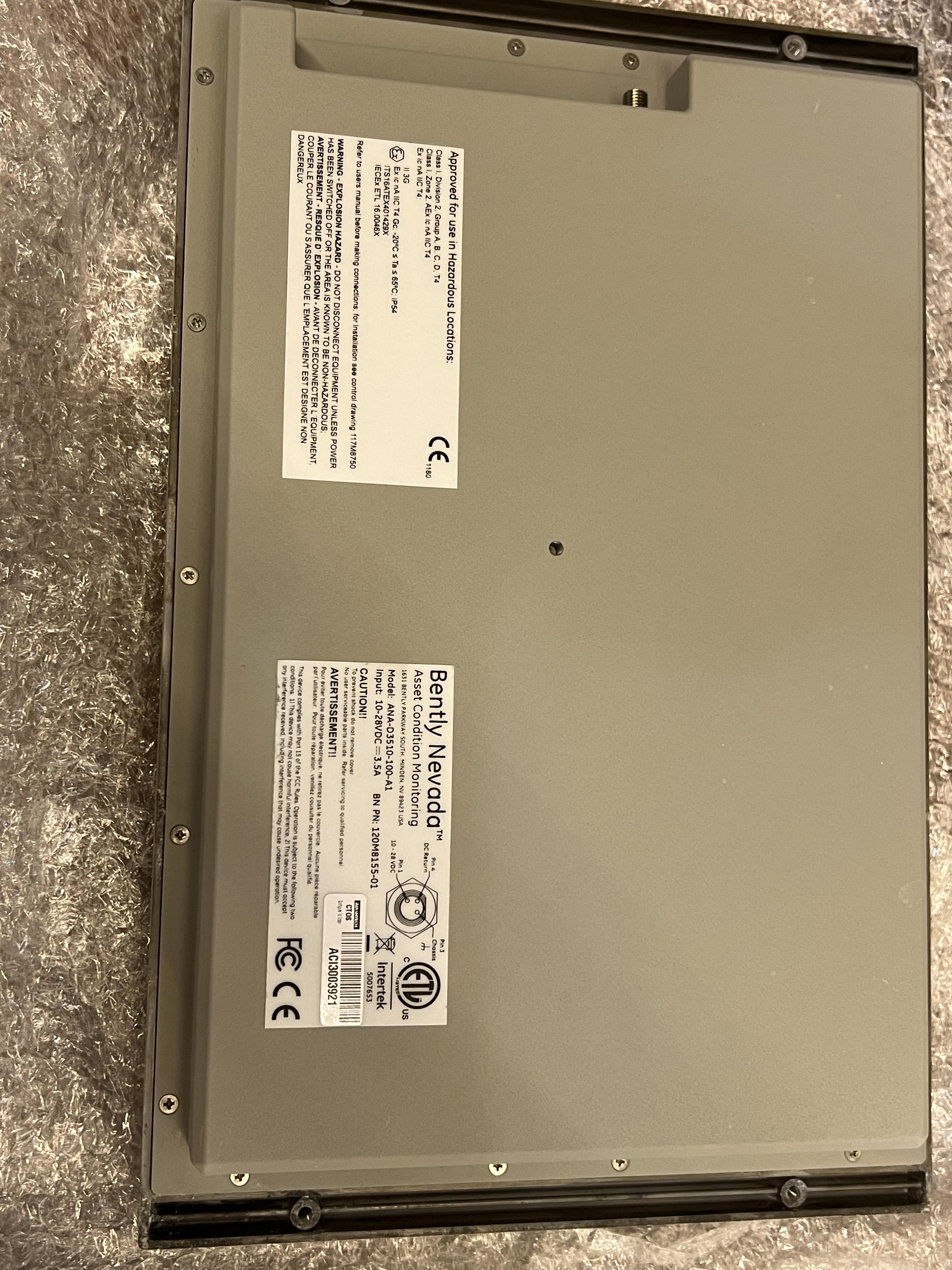 Bently Nevada 120M8155-01 ANA-D3510-100-A1 Advantech 10-дюймовый дисплей