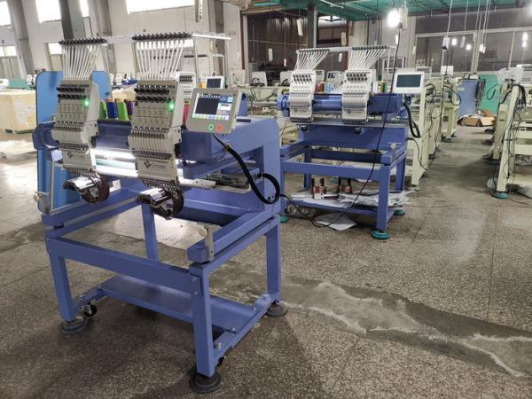 2 Head Domestic Embroidery Machine With 12 Needles For Cap And Shirts