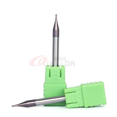 Cortador de trituração contínuo do nariz da bola do carboneto HRC60 para a flauta de alumínio da pata 50mm de 4mm