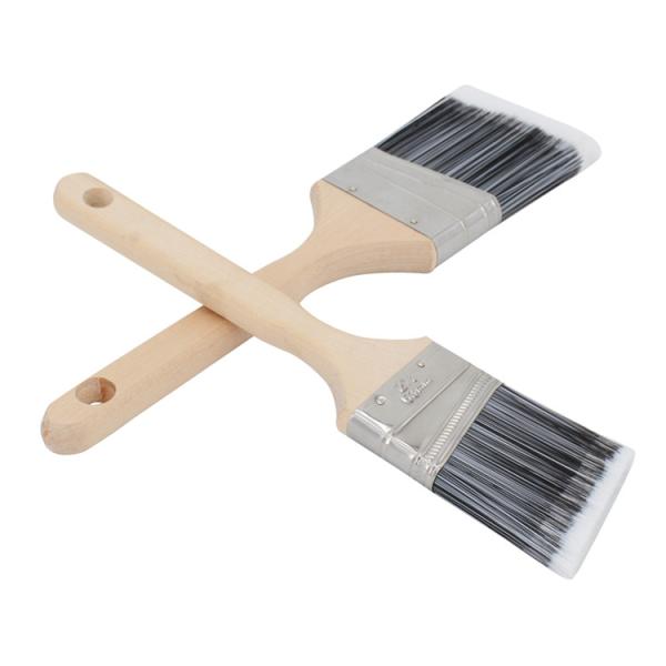 Paint brush long handles,angled paint brush,paint brush filament with long wooden handle