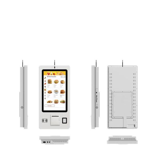 MJK 21.5 Inch Interactive Self Service Payment Kiosk 10-Point Capacitive Touch Screen SDK Enabled Android OS for Fast Food