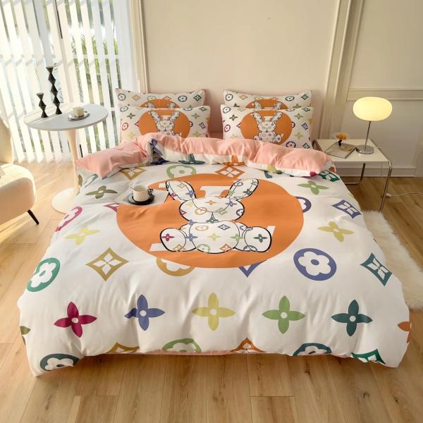 Популярность Пахта 4-в-1 постельное белье набор коричневый белый королевский размер Покрытие одеяла постельное белье