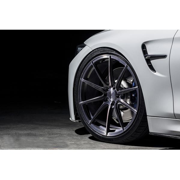 Rodas forjadas de prata escovadas da liga de alumínio para competir