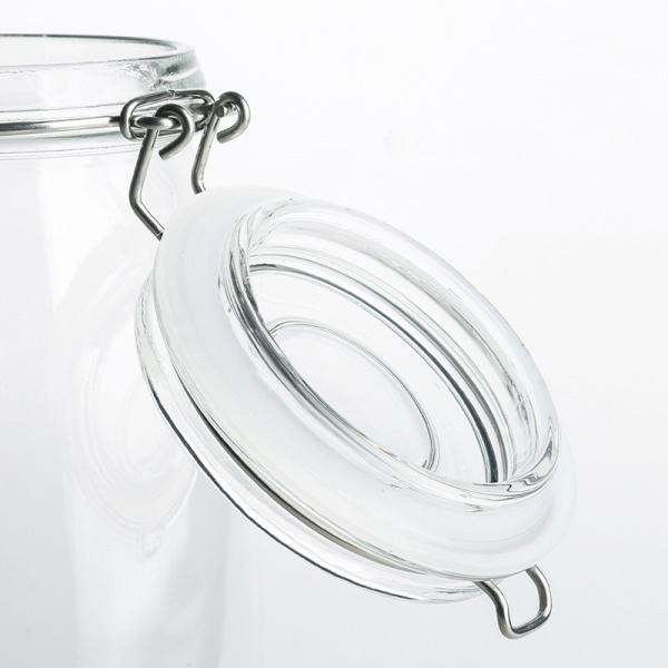 Wide Opening Recycled Glass Jars With Lid , Fermenting Glass Preserving Jars