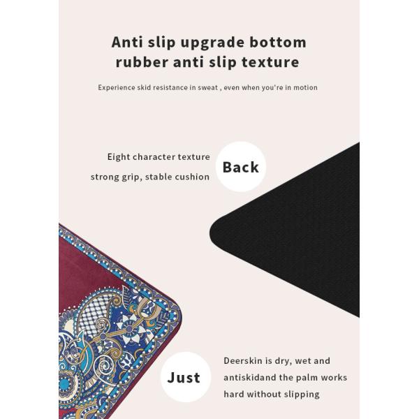 Custom Microfiber Yoga Mat Anti Slip Proof Yoga Mat Rubber Natural Suede Foldable