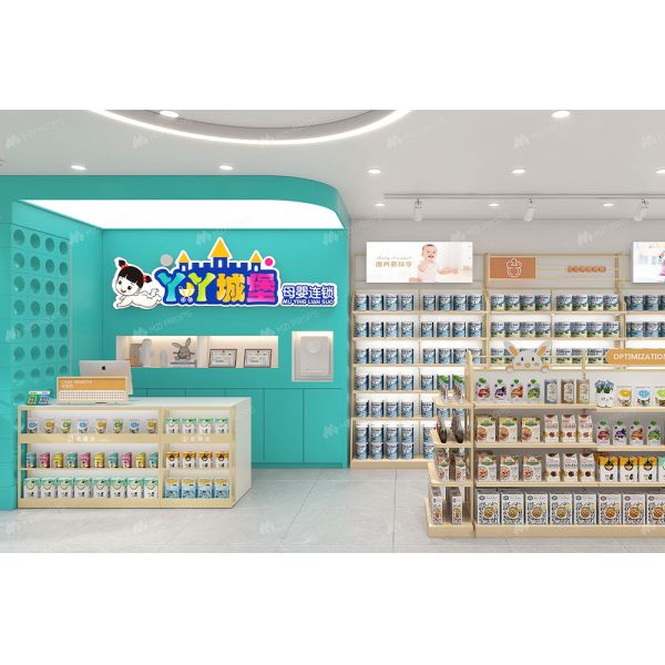 BBC018 Modern Minimalist Shop Design Baby Shop Clothes Display Interior Design Display Rack for Baby Store Furniture