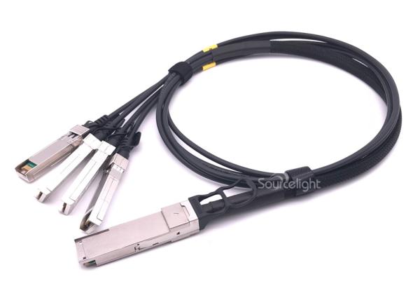Qsfp Direct Attach Cable To 10g 4sfp Passive Copper Cable 30awg 28awg For Data Center