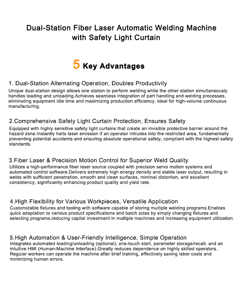 1500W Door Handle Automatic Laser Welding Machine with Enclosed cabinet