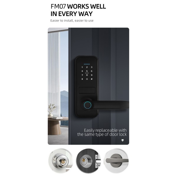 TTLOCK One Touch Unlock Keyless Security Code Door Lock  APP for Code Smart Numbers Room Smart Lock