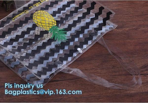 Waterproof Shoulder Bag With Cosmetic Bag, shoulder PU PVC transparent bag, Messenger Shoulder Transparent Beach PVC Zip
