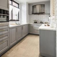 NSF acabado de laca gabinetes de escritorio de cocina tamaño personalizado