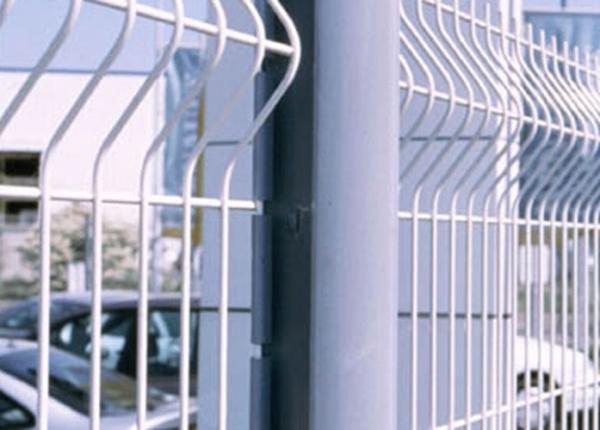 Peach Shape Powder Coated Wire Mesh With Folds / White 3d Fence Panel