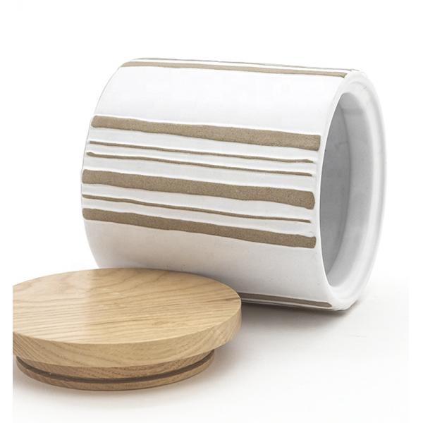 Кухня Керамические банки для кофе, чая, сахара, хранилища для пищи, керамические банки с деревянным покрытием