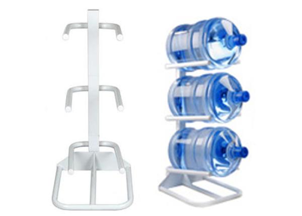 Carbon Steel Luxury Water Bottle Rack For 3 Bottles / 5 Gallon Bottled Water