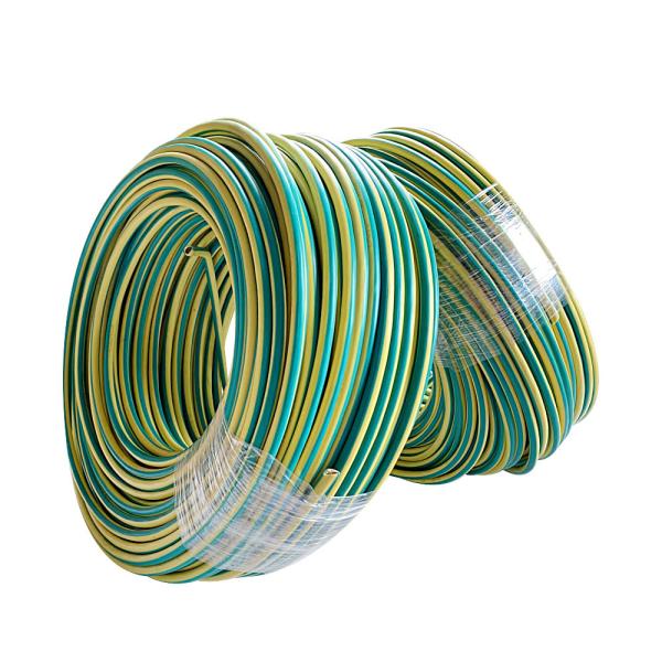 4mm2 Green and Yellow Pure Copper Grounding Wire 100m Length for Solar RV Car Boat Battery Inverter Cables