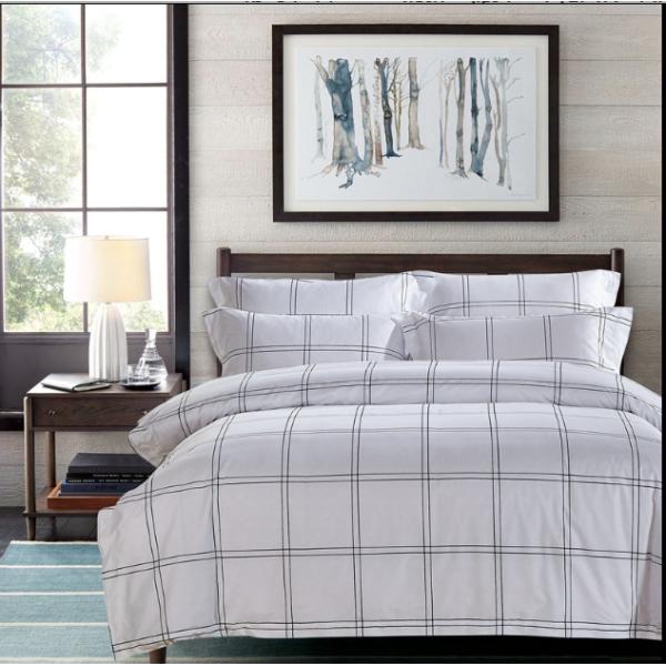 300tc style ethnique chinois imprimé lit en coton de quatre pièces pour un hôtel populaire