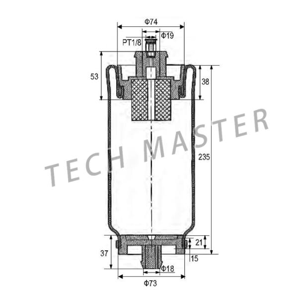 Фирестоне В02-358-7207 системы пневматической подвески езды воздуха трейлеров сумки весны воздуха кабины частей тележки