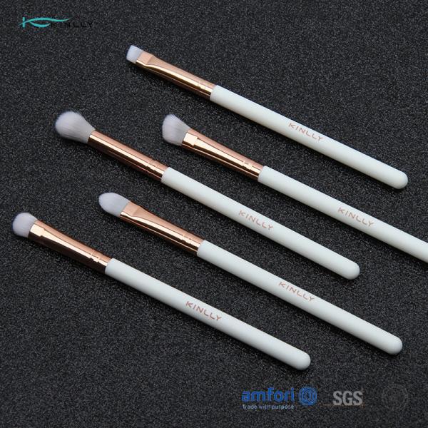 Brosses molles de maquillage de plastique d'ODM du poil 5PCS