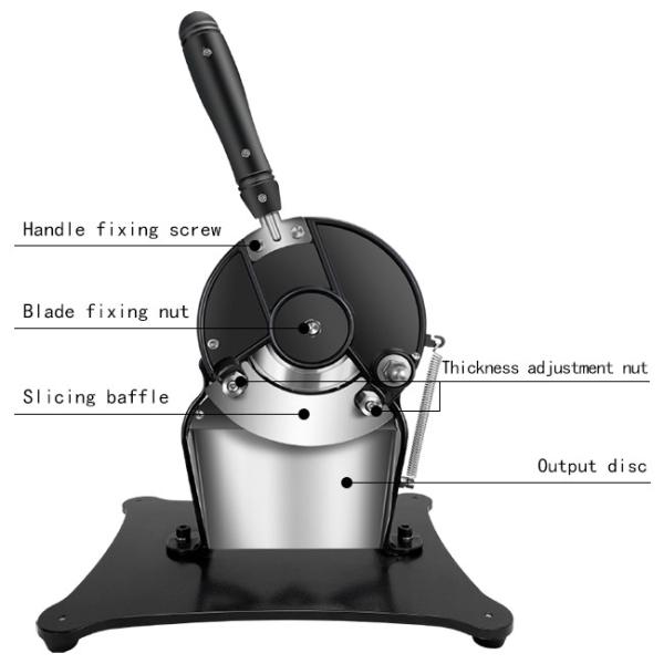 Adjustable Thickness Manual Herbal Slicing Machine 120 pieces/minute