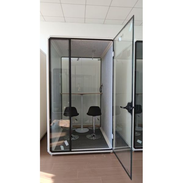 Modern Private Study Pods Sound Proof Glass Cabin For Home Office