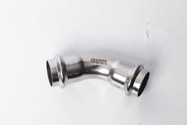 V Profile SS304 Stainless Steel Press Fittings 45 Degree Elbow Press Plumbing