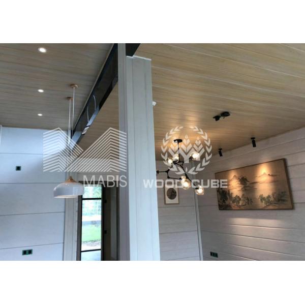 Wood - Like Modern Design Prefab Houses , SGS Standard 2 Bedroom Prefab House