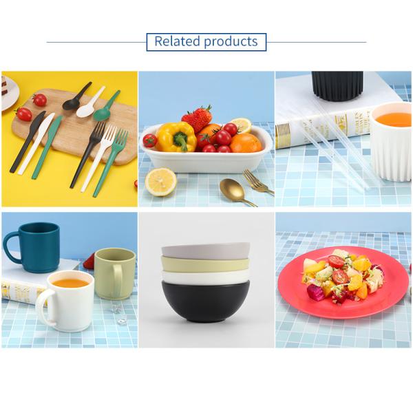 Eco Friendly Cornstarch PSM Plastic Cutlery Set Disposable Biodegradable