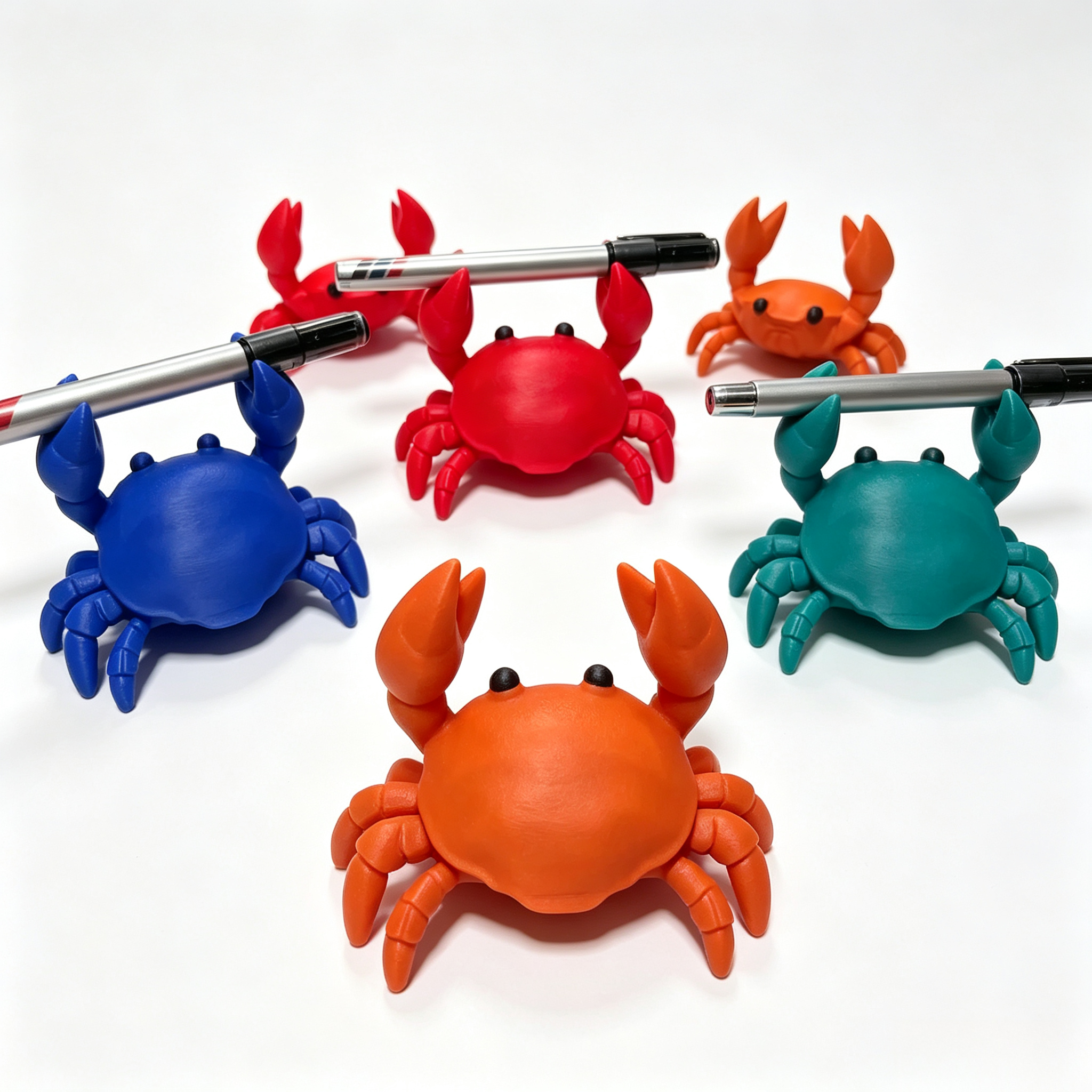 Cartoon 3d Printing Service Officeworks Crab Shaped Multi Color Pen Holder Organizer
