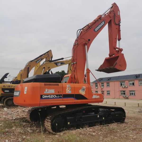 218KW Doosan DH420-7 DH420 DH420LC-7 Used Excavator Crawler 42Ton Heavy Duty Engineering Machinery