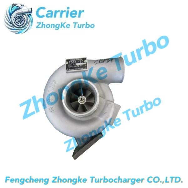 Turbo TDO6 49179-02110 4917902110 ME088256 ME088256R para Mitsubishi Kato Off Highway FE Intercooler con motor 6D31T