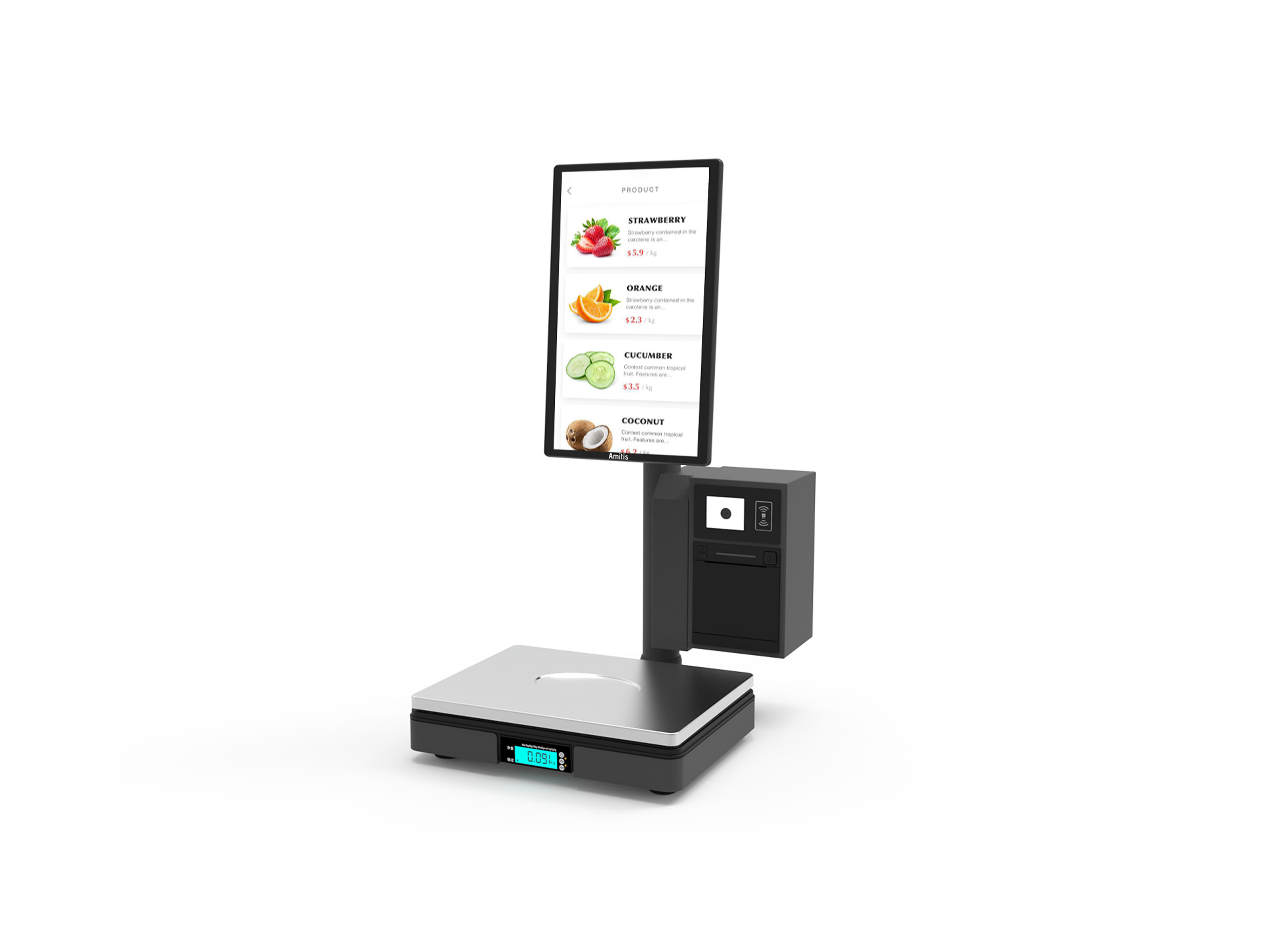 High Speed POS Peripherals Retail AI Smart Scale With Intel Core I3 I5 I7