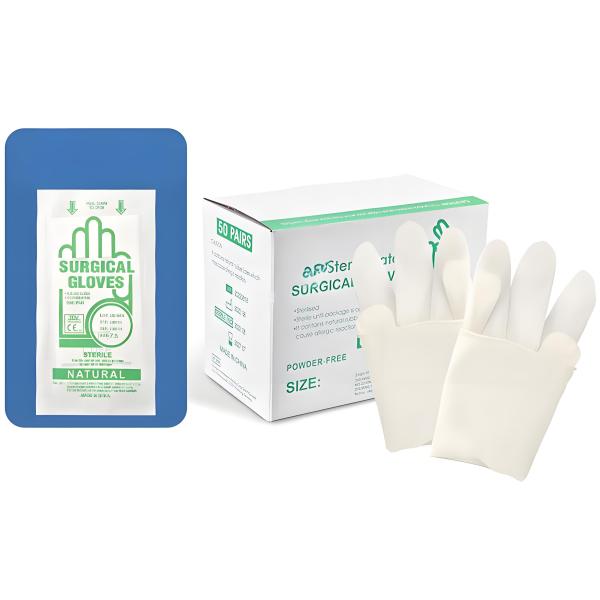Disposable Sterile Latex Surgical Gloves Puncture Resistant for Maximum Protection
