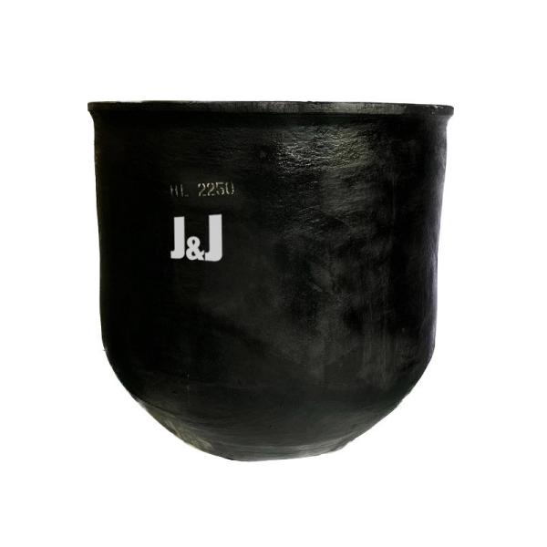 Circular Silicon Carbide Graphite Crucible For Metal Melting Corrosion Resistant